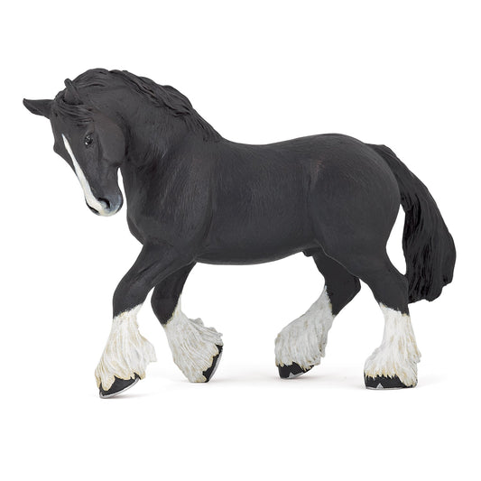 Black Shire Stallion Figurine