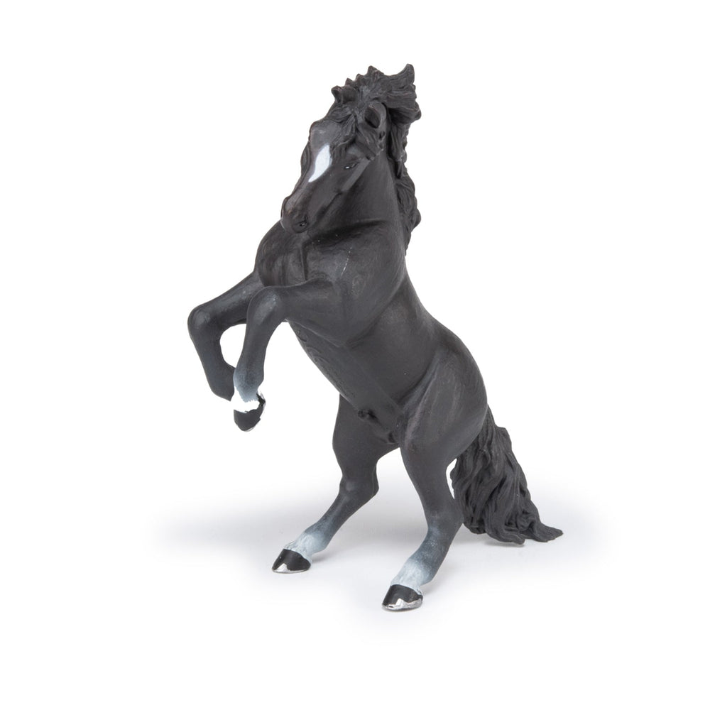 Figurine Cheval cabré noir