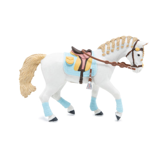 Blue Fashion Horse Figurine