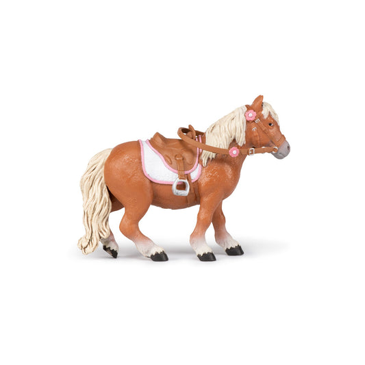 Shetland Pony Figure with Saddle