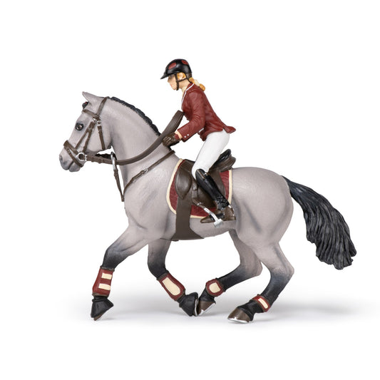 Competition Horse and Rider Figurine