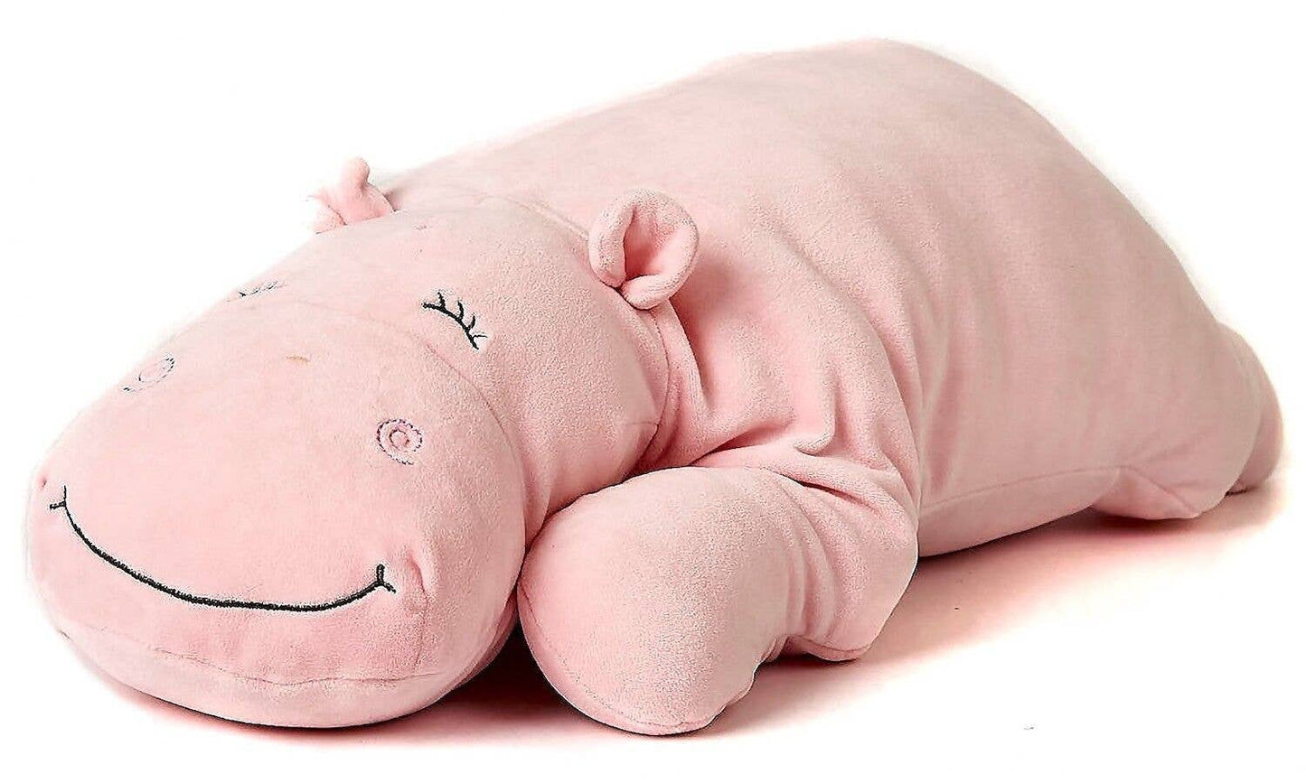 Coussin Hippopotame rose