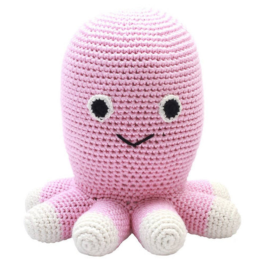 Peluche en Crochet - Pieuvre rose clair
