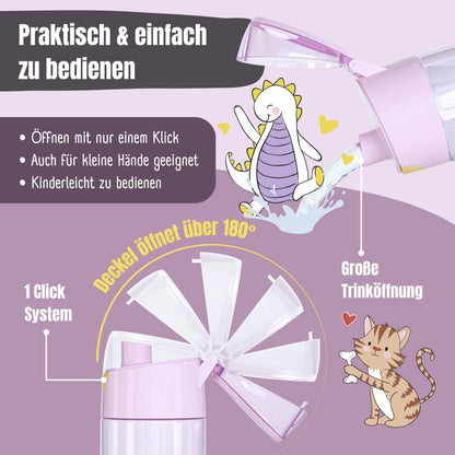 Trinkflasche Kinder, leichte Wasserflasche - Bubble Tea