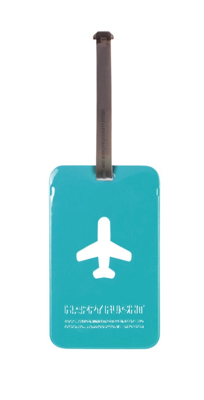 Etiquette de bagage rectangle