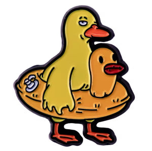 Yellow Duck Pin in a Duck Buoy