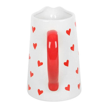 Ceramic Carafe with Heart Print
