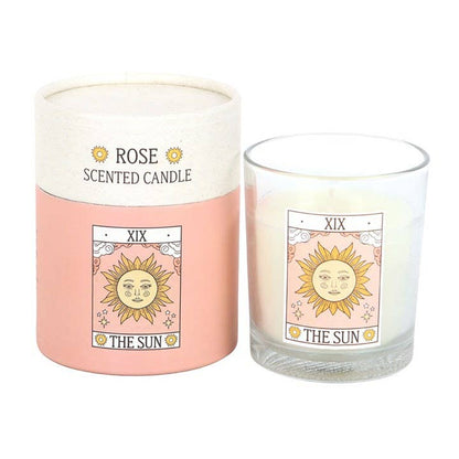 Rose Candle Vintage Tarot Card Sun