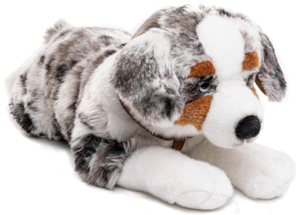Peluche Berger australien allongé (avec harnais) Uni Toys