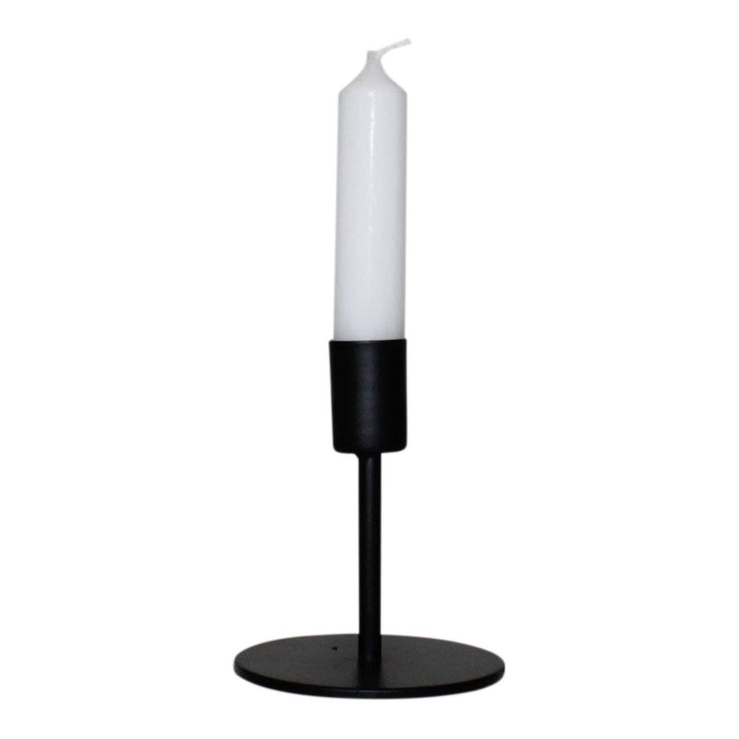 Candlestick - Basic - Metal - Black - 8x8x10cm