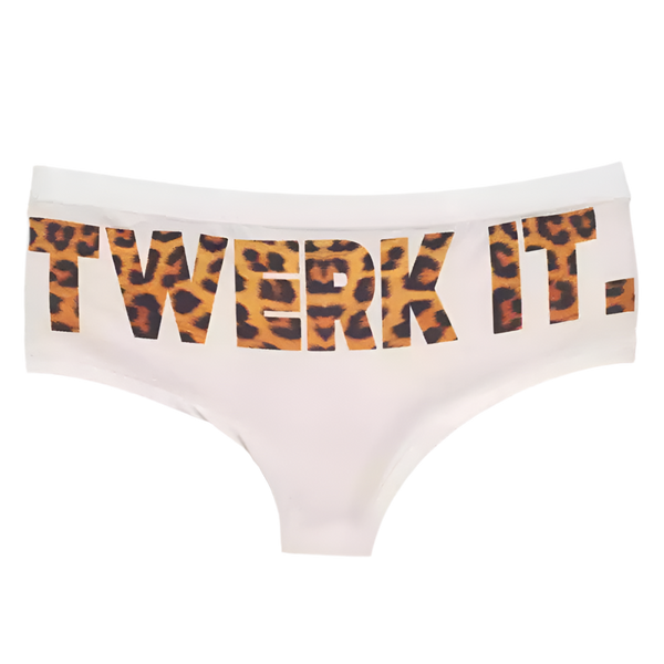 Slipje met luipaardprint "TWERK IT."