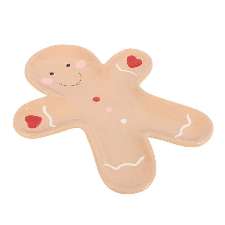 Assiette de Service en Céramique Gingerbread Man