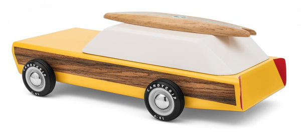Candycar World Houten Auto - Stationwagen met Surfplank