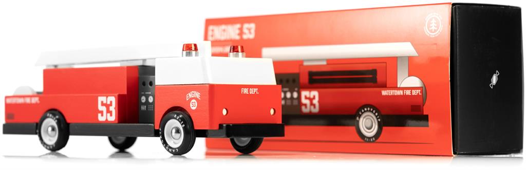 Candycar World Houten Auto - Brandweerwagen