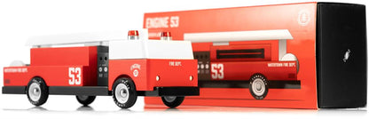 Candycar World Houten Auto - Brandweerwagen