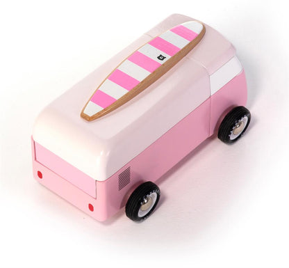 Voiture en Bois Candycar World - Van de Plage Rose