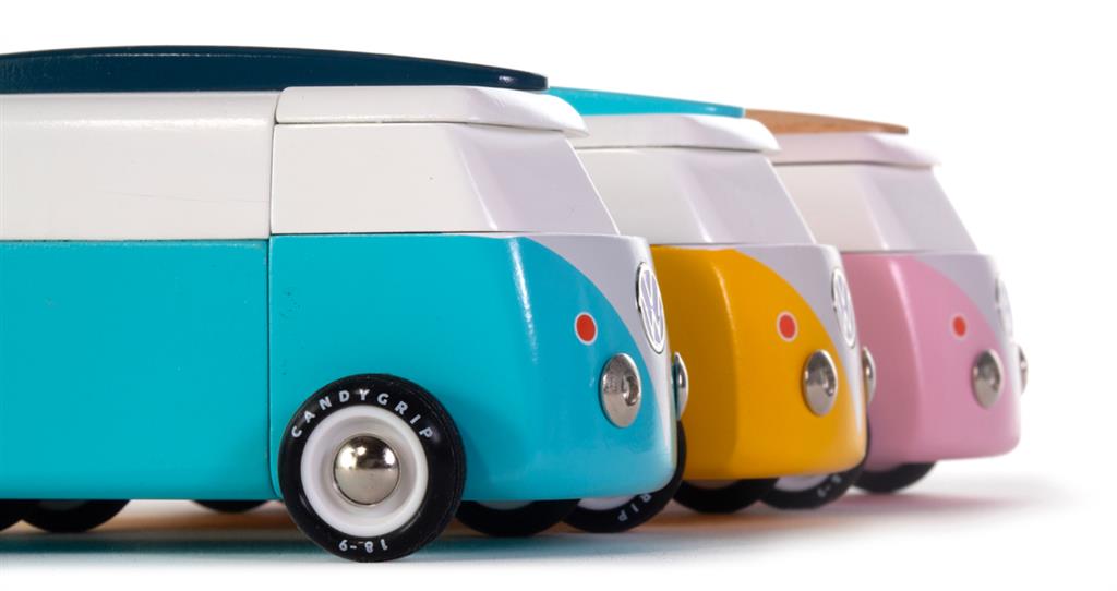 Voiture en Bois Candycar World - Van de Plage Rose