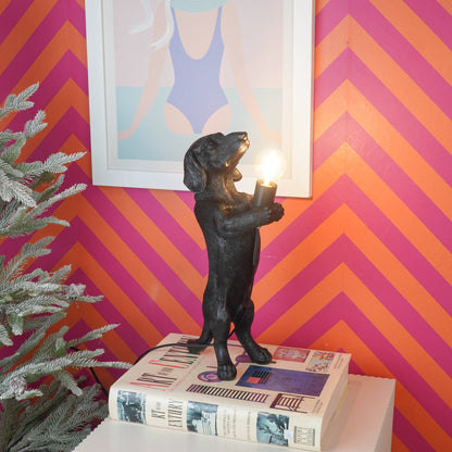 Dachshund Lamp - Black