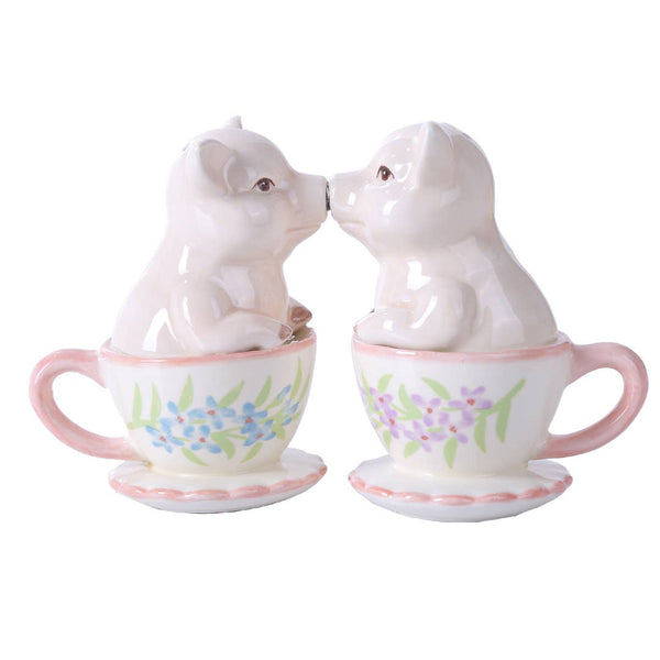 Sel et poivre Cochons dans des Tasses à Thé