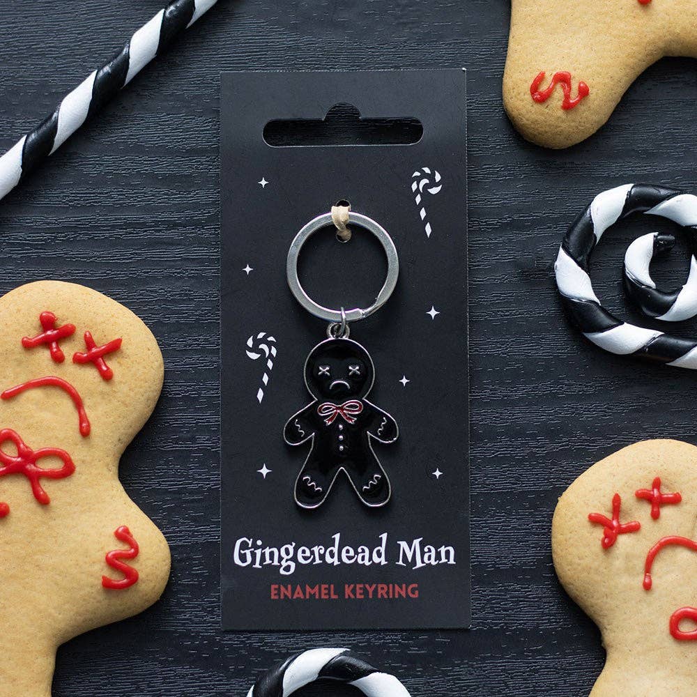 Spooky Gingerbread Gothic Christmas Keychain