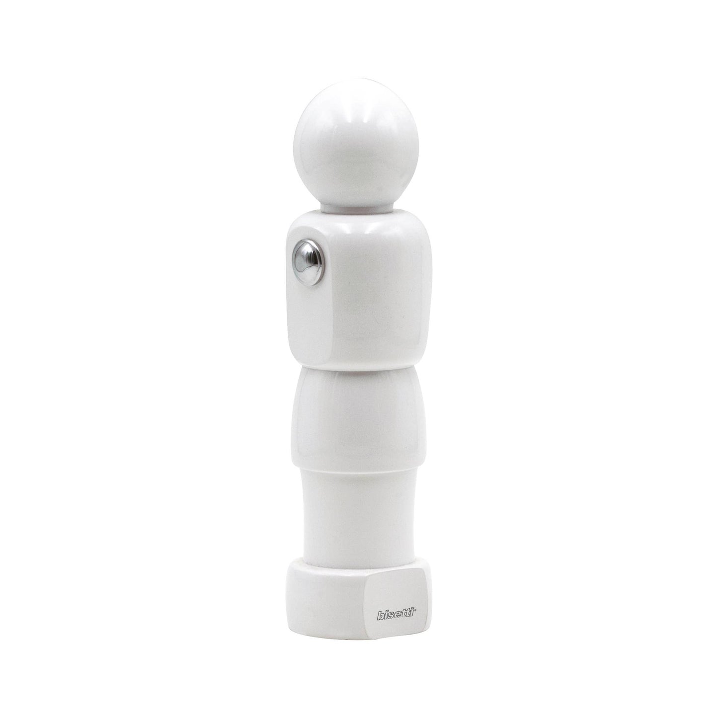 "Calcetto" spice mill in glossy white lacquered beech