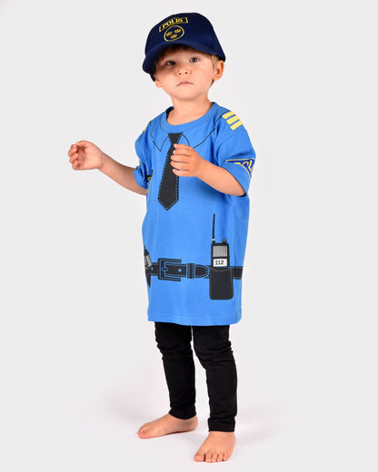 T-shirt Police en coton biologique 98-104 cl 2-4 ans