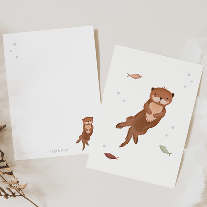 Otter Greeting Card