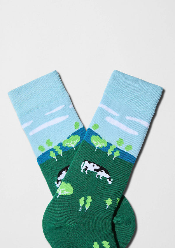 BeFarm - Chaussettes coton biologique: Vert / 36/40