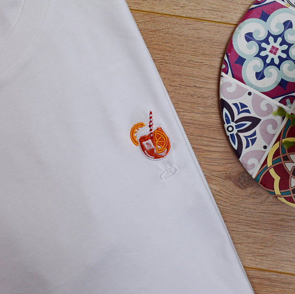 T-Shirt Brodé Apérol Spritz - t-shirt brodé Juste un T-shirt