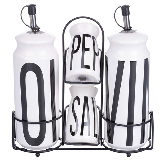 BIGISMORE MENAGE SEASONING SET 4 PIECES WHITE - 5903735