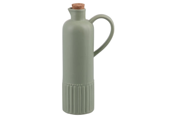 4 TONI SAGE GREEN OIL CRUET / CORK STOPPER - 5910775