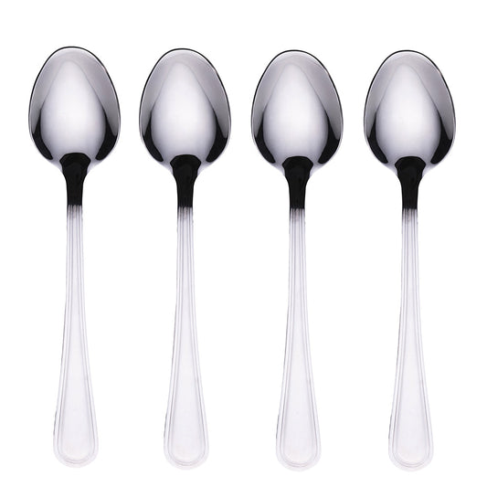 ANTIQUE SET 4 SPOONS 18 10 POLISHED SILVER - 5911364