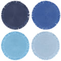 FRINGED PAPER PLACEMAT OCEAN SHADES 4ASS - 5915586