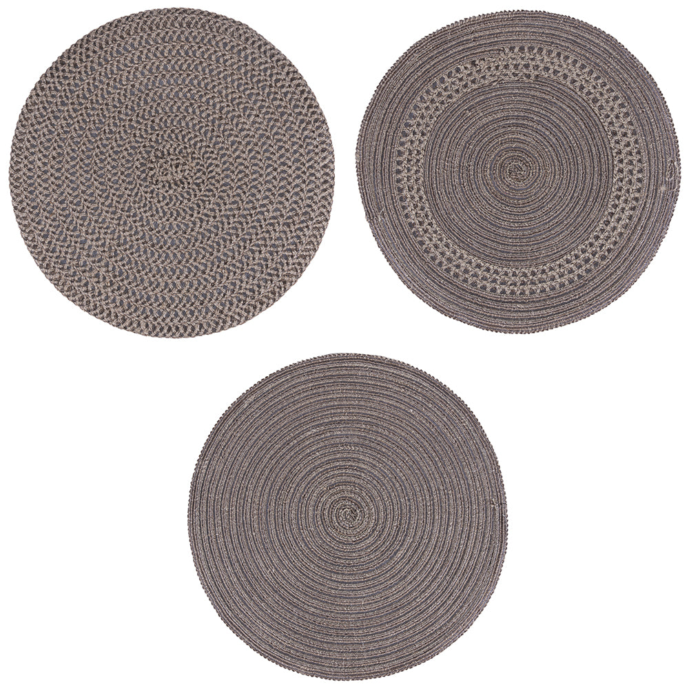 LINEN PLACEMAT 3 ASSORTED CHOCOLATE - 5915589