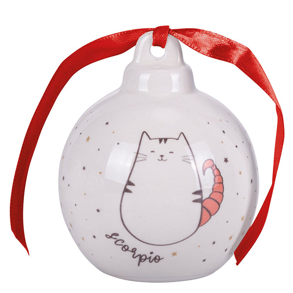 Ceramic Christmas Ball, Oroscocats Scorpio