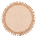 ROUND JUTE PLACEMAT EMBROIDERED BORDER A - 5918040