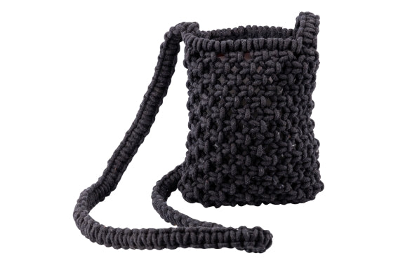 BLACK MACRAME MINI BAG / SHOULDER - 5919880
