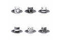 THE BLACK MOOD SET 6CUPS 90ML/ SAUCER - 5920266