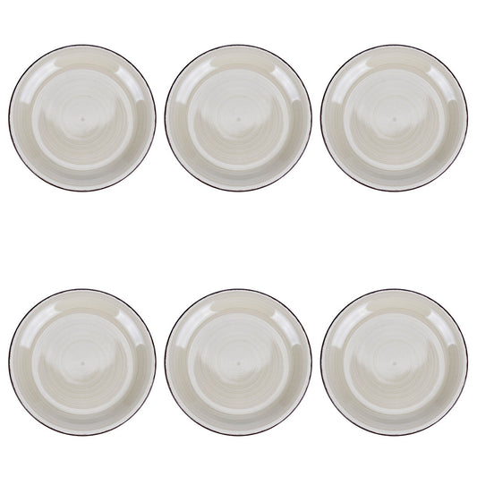 4 TONE SET 6PCS DINNER PLATE SAND - 5920535