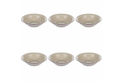 4 TONES SET 6PCS SAND SOUP PLATE - 5920541
