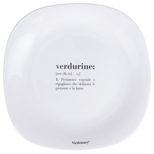 VICTIONARY SQUARED OPAL.DINNER PLATE D28 VEGETABL. - 5920674