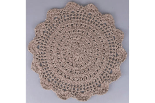 CROCHET PLACEMAT D 38CM BEIGE - 5921185