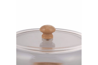 BAMBOO TRAY/GLASS BELL D.19,6CM - 5921320