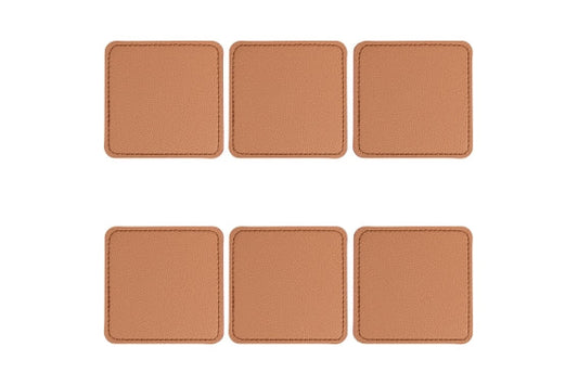 HORECA SET 6 LEATHER EFFECT COASTERS 10X10CM - 5921717