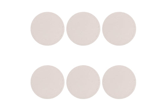 HORECA SET 6 CREAM LEATHER EFFECT COASTERS D10CM  - 5921719