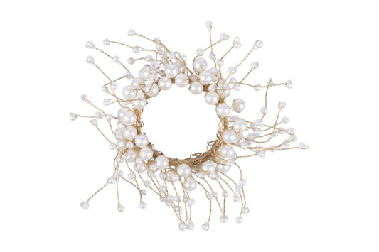 GOLD / PEARL NAPKIN RING - 5923218