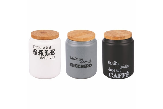 IDEE SET 3 JARS 900ML W/LID BAMBOO - 5923437