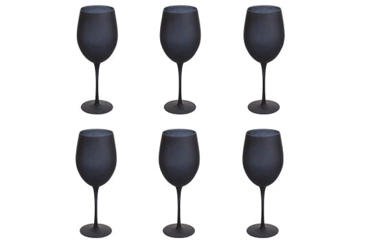 HAPPY HOUR SET 6 GOBLETS 650ML FROSTED BLACK - 5923514