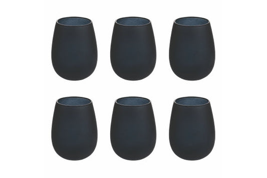 HAPPY HOUR SET6 GLASSES 600ML FROSTED BLACK - 5923515