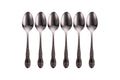 WONDERLAND SET 6 SPOONS 18/10 BLACK SHINY - 5923705